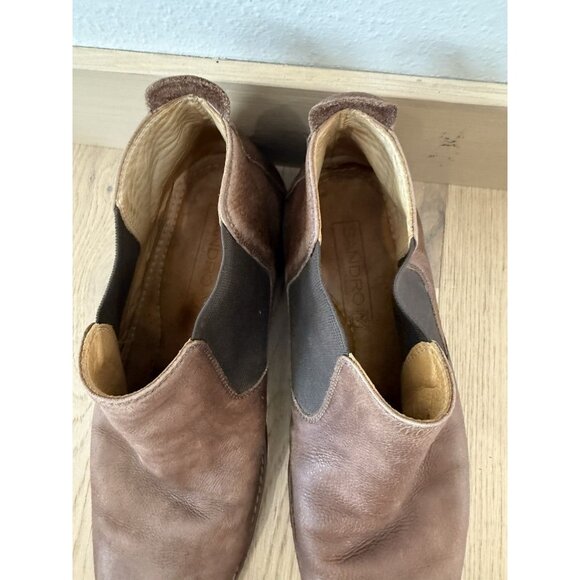 SANDRO Men's Brown Pebbled Leather Chelsea Ankle Pull On Boots Size 10 9.5 - Picture 3 of 8